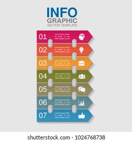Vector infographic template for diagram, graph, presentation, chart, business concept with 7 options.