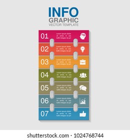 Vector infographic template for diagram, graph, presentation, chart, business concept with 7 options.