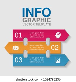 Vector infographic template for diagram, graph, presentation, chart, business concept with 3 options.