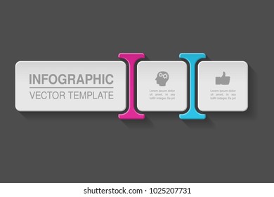 Vector infographic template for diagram, graph, presentation, chart, business concept with 2 options.
