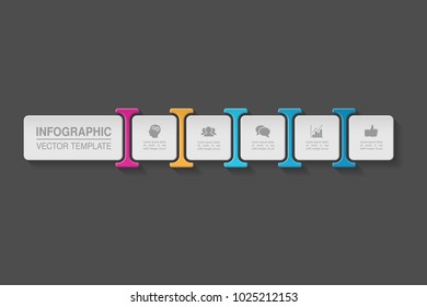 Vector infographic template for diagram, graph, presentation, chart, business concept with 5 options.