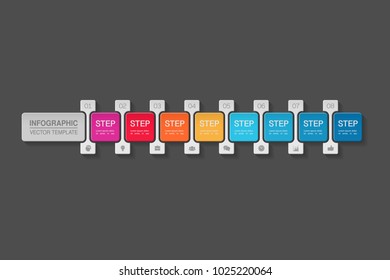 Vector infographic template for diagram, graph, presentation, chart, business concept with 8 options.