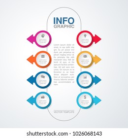 Vector infographic template for diagram, graph, presentation, chart, business concept with 8 options.