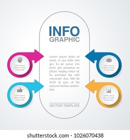 Vector infographic template for diagram, graph, presentation, chart, business concept with 4 options.