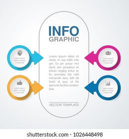 Vector infographic template for diagram, graph, presentation, chart, business concept with 4 options.