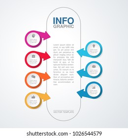 Vector infographic template for diagram, graph, presentation, chart, business concept with 7 options.