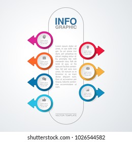 Vector infographic template for diagram, graph, presentation, chart, business concept with 7 options.