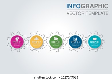 Vector infographic template for diagram, graph, presentation, chart, business concept with 5 options.