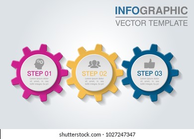 Vector infographic template for diagram, graph, presentation, chart, business concept with 3 options.