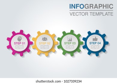 Plantilla de infografía de Vector para diagrama, gráfico, presentación, gráfico, concepto de negocio con 4 opciones.
