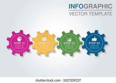 Vector infographic template for diagram, graph, presentation, chart, business concept with 4 options.