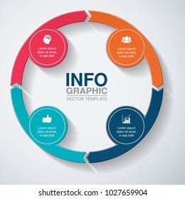 Vector infographic template for diagram, graph, presentation, chart, business concept with 4 options.