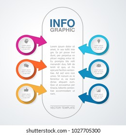 Vector infographic template for diagram, graph, presentation, chart, business concept with 6 options.