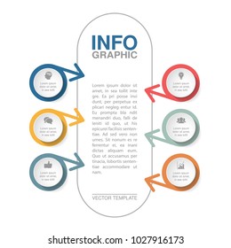 Vector infographic template for diagram, graph, presentation, chart, business concept with 6 options.