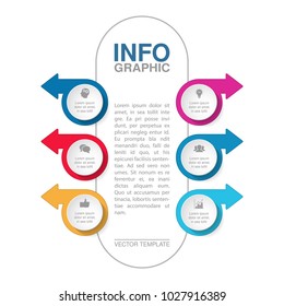 Vector infographic template for diagram, graph, presentation, chart, business concept with 6 options.