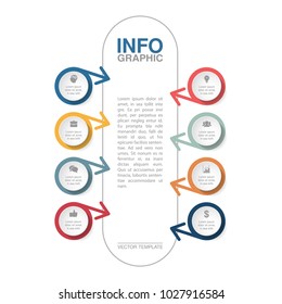 Vector infographic template for diagram, graph, presentation, chart, business concept with 8 options.