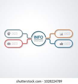 Vector infographic template for diagram, graph, presentation, chart, business concept with 4 options.