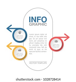 Vector infographic template for diagram, graph, presentation, chart, business concept with 3 options.
