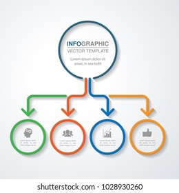 Vector infographic template for diagram, graph, presentation, chart, business concept with 4 options.