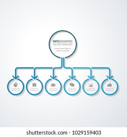 Vector infographic template for diagram, graph, presentation, chart, business concept with 6 options.
