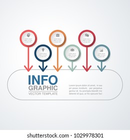 Vector infographic template for diagram, graph, presentation, chart, business concept with 6 options.