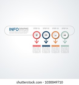Vector infographic template for diagram, graph, presentation, chart, business concept with 4 options.