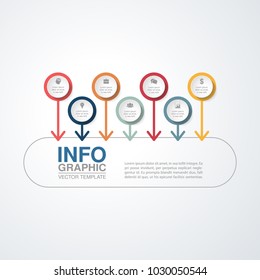 Vector infographic template for diagram, graph, presentation, chart, business concept with 7 options.