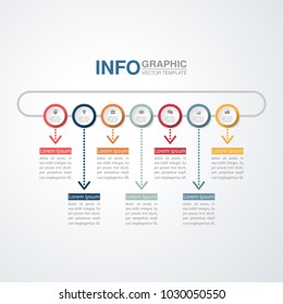 Vector infographic template for diagram, graph, presentation, chart, business concept with 7 options.