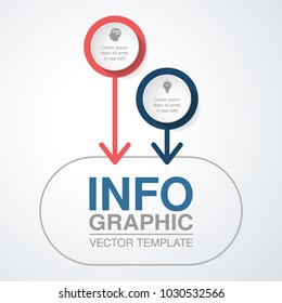 Vector infographic template for diagram, graph, presentation, chart, business concept with 2 options.