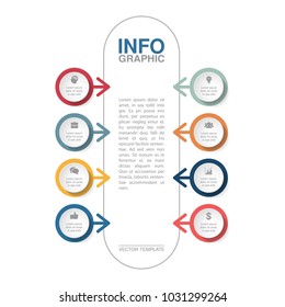 Vector infographic template for diagram, graph, presentation, chart, business concept with 8 options.