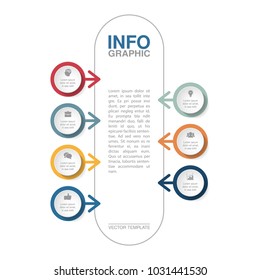 Vector infographic template for diagram, graph, presentation, chart, business concept with 7 options.