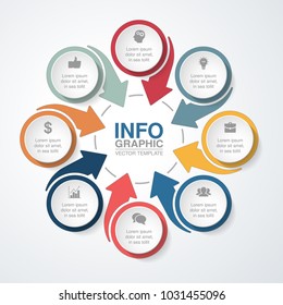 Vector infographic template for diagram, graph, presentation, chart, business concept with 8 options.
