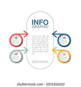 Vector infographic template for diagram, graph, presentation, chart, business concept with 4 options.