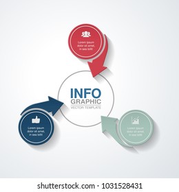 Vector infographic template for diagram, graph, presentation, chart, business concept with 3 options.