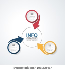 Vector infographic template for diagram, graph, presentation, chart, business concept with 3 options.