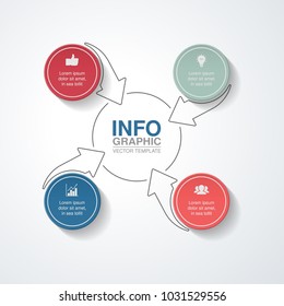 Vector infographic template for diagram, graph, presentation, chart, business concept with 4 options.