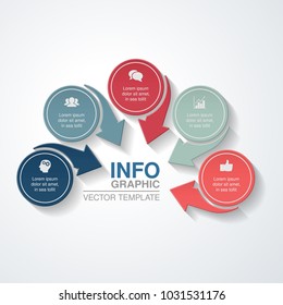 Vector infographic template for diagram, graph, presentation, chart, business concept with 5 options.