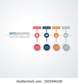 Vector infographic template for diagram, graph, presentation, chart, business concept with 4 options.