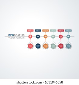 Vector infographic template for diagram, graph, presentation, chart, business concept with 6 options.