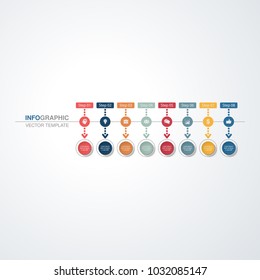 Vector infographic template for diagram, graph, presentation, chart, business concept with 8 options.