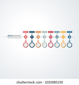 Vector infographic template for diagram, graph, presentation, chart, business concept with 8 options.