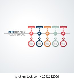 Vector infographic template for diagram, graph, presentation, chart, business concept with 5 options.
