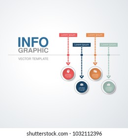 Vector infographic template for diagram, graph, presentation, chart, business concept with 4 options.