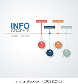Vector infographic template for diagram, graph, presentation, chart, business concept with 4 options.
