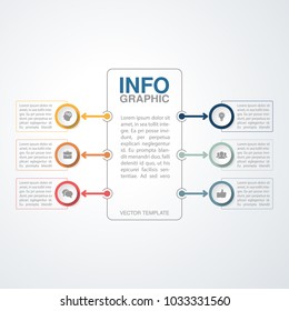 Vector infographic template for diagram, graph, presentation, chart, business concept with 6 options.