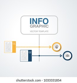 Vector infographic template for diagram, graph, presentation, chart, business concept with 2 options.