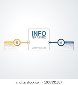 Vector infographic template for diagram, graph, presentation, chart, business concept with 2 options.