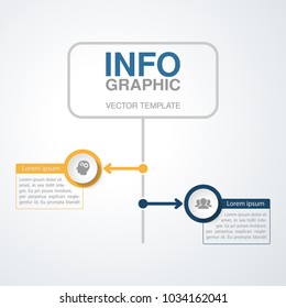 Vector infographic template for diagram, graph, presentation, chart, business concept with 2 options.