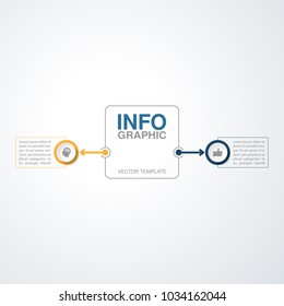 Vector infographic template for diagram, graph, presentation, chart, business concept with 2 options.
