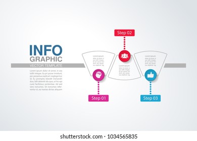 Vector infographic template for diagram, graph, presentation, chart, business concept with 3 options.